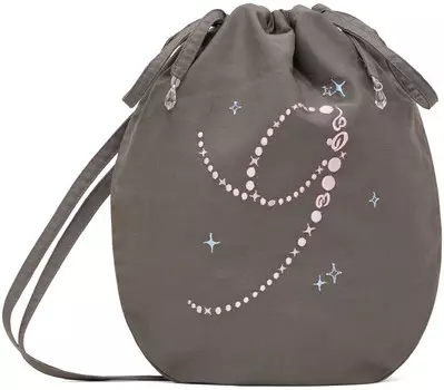 Серый клатч с вышивкой STRONGTHE