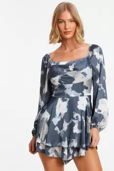 Серый комбинезон с принтом пятна QUIZ Clothing