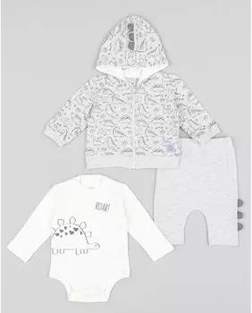 Серый комплект для мальчика с принтом динозавров Losan, серый