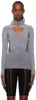 Серый комплект из водолазки и майки Skivvy Dion Lee