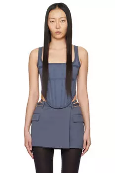 Серый корсетный топ Dion Lee