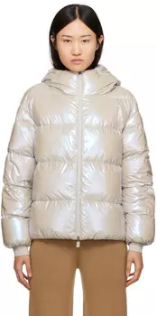 Серый ламинарный пуховик шантильи Herno