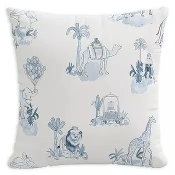 Серый Малин x Cloth &; Подушка Co. Zoey, 20 x 20 дюймов Cloth & Company, цвет Malin Toile Blue