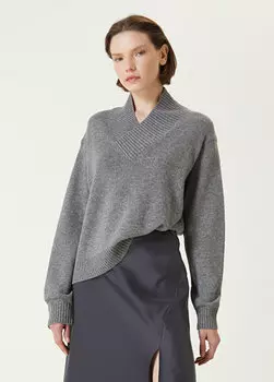 Серый меланжевый свитер Academia