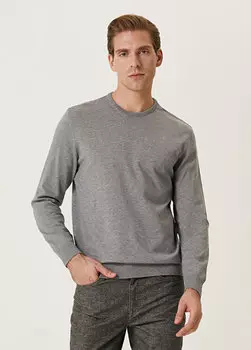 Серый меланжевый свитер Network