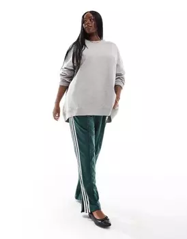Серый меланжевый свитшот оверсайз ASOS DESIGN Curve Heavy Heavy
