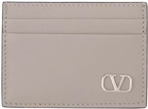 Серый мини-кардхолдер с логотипом Vlogo Signature Valentino Garavani