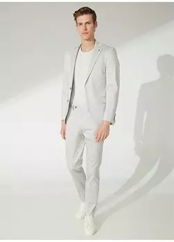 Серый мужской костюм узкого кроя с нормальной талией 4B3023200113 Beymen Business, серый