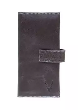 Серый мужской кожаный кошелек Carrera