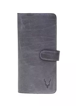 Серый мужской кожаный кошелек Carrera