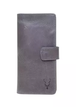 Серый мужской кожаный кошелек Carrera