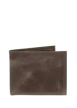 Серый мужской кожаный кошелек Fabrika