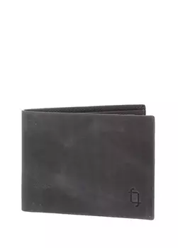 Серый мужской кожаный кошелек Fabrika