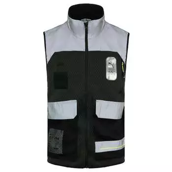 Серый мужской светоотражающий флисовый жилет без рукавов X helly hansen 598279 01 Puma, черный