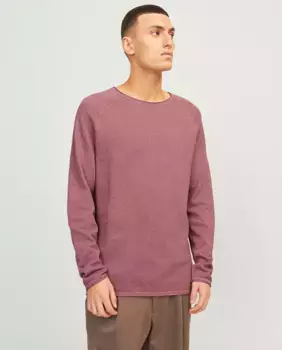 Серый мужской свитер с круглым вырезом Jack & Jones, светло-зеленый