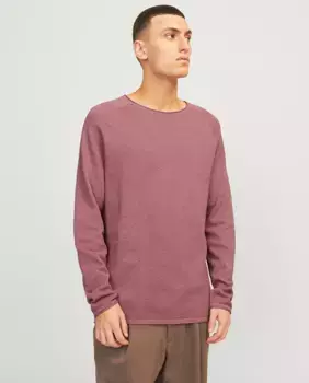 Серый мужской свитер с круглым вырезом Jack & Jones, серый
