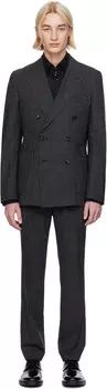 Серый облегающий костюм BOSS, Medium grey