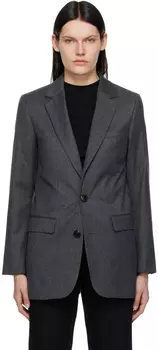 Серый пиджак на двух пуговицах AMI Alexandre Mattiussi