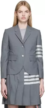 Серый пиджак с 4 полосами Thom Browne