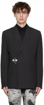Серый пиджак с U-образным замком Givenchy
