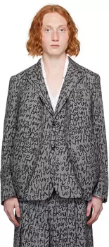 Серый пиджак в клетку Glen Comme des Garons