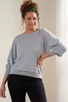 Серый полосатый свитер Truly, серый