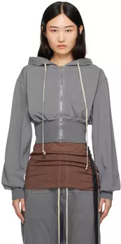 Серый Porterville Tatlin Толстовка с капюшоном на молнии Rick Owens DRKSHDW