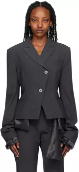 Серый приталенный двусторонний пиджак Ottolinger