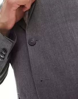 Серый приталенный пиджак Selected Homme