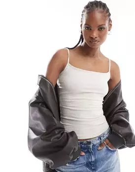 Серый приталенный жилет с квадратным вырезом Weekday Bell