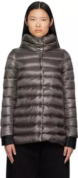 Серый Пуховик Amelia Темно-серый Herno