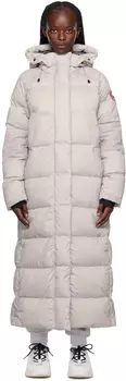 Серый пуховик Canada Goose Alliston