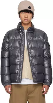 Серый пуховик Gourette Moncler
