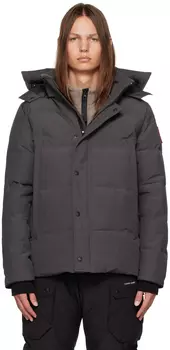 Серый Пуховик Wyndham Черный Canada Goose