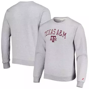 Серый пуловер с капюшоном Men's League Collegiate Wear Texas A&M Aggies 1965 Arch Essential