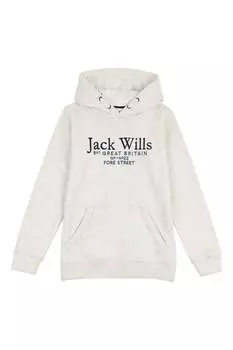 Серый пуловер с надписью Jack Wills, серый