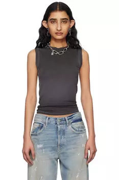 Серый ребристый топ-майка Acne Studios