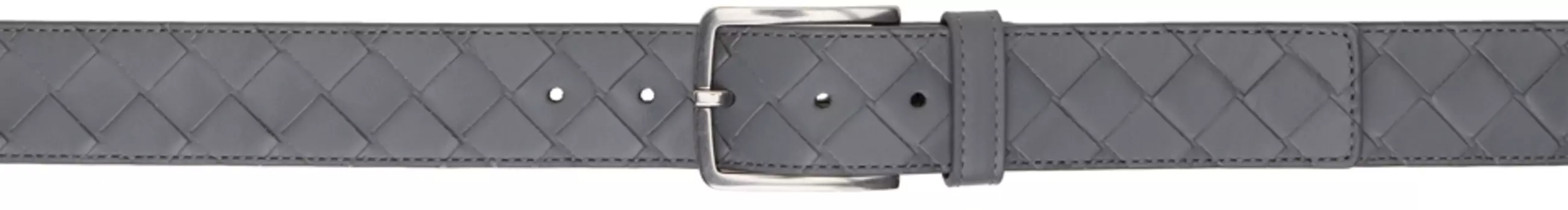 Серый ремень Intrecciato Bottega Veneta