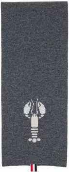 Серый шарф Hector &amp; Lobster Thom Browne