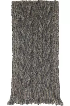 Серый шарф-косичка Eckhaus Latta