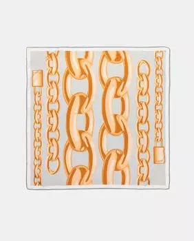 Серый шарф с цепочным принтом Naulover, светло-серый