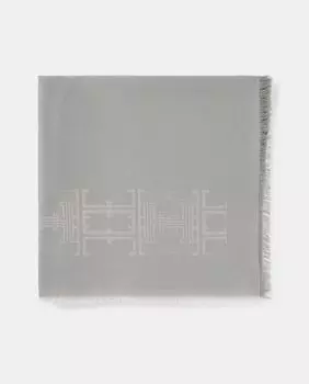 Серый шарф с логотипом Latouche, серый