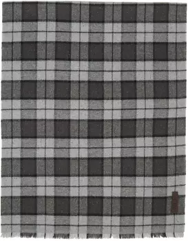 Серый шарф в клетку ZEGNA