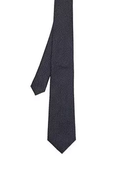 Серый шелковый галстук Canali, черный