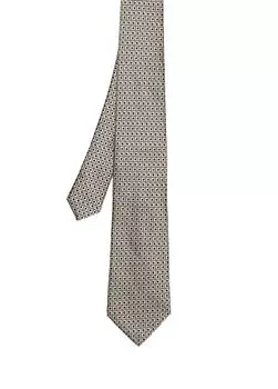 Серый шелковый галстук Canali, черный