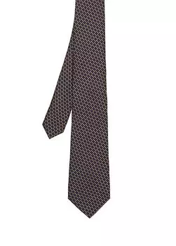 Серый шелковый галстук Canali, черный