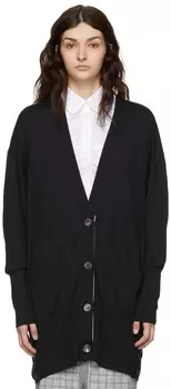 Серый шелковый кардиган Thom Browne