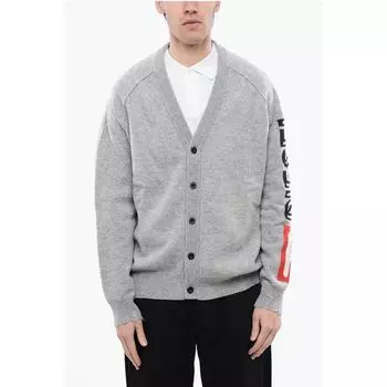 Серый шерстяной кардиган Diesel, Gray