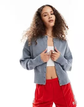 Серый школьный кардиган приталенного кроя Daisy Street