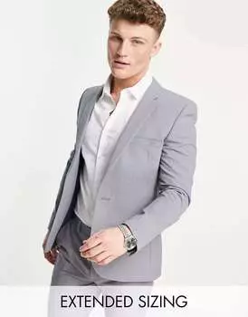 Серый супероблегающий пиджак ASOS